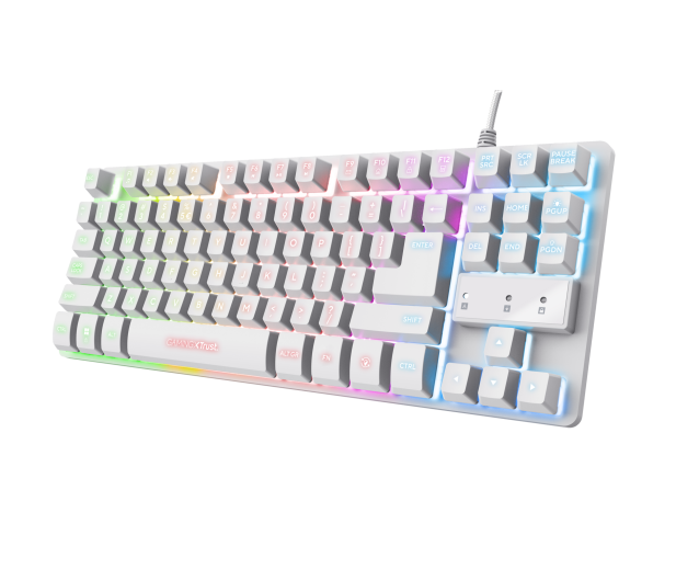 Trust Trust GXT833 THADO TKL KEYBOARD US (biały) - 1318073 - zdjęcie 5